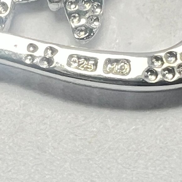 Silver 925 Infinity Butterfly Pendant Necklace CZ 925 Italian Box Chain 18" Gift - Picture 8 of 10